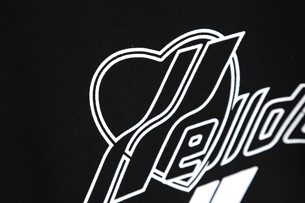 WE11 DONE bullet screen letter print short-sleeved T-shirt TSK1