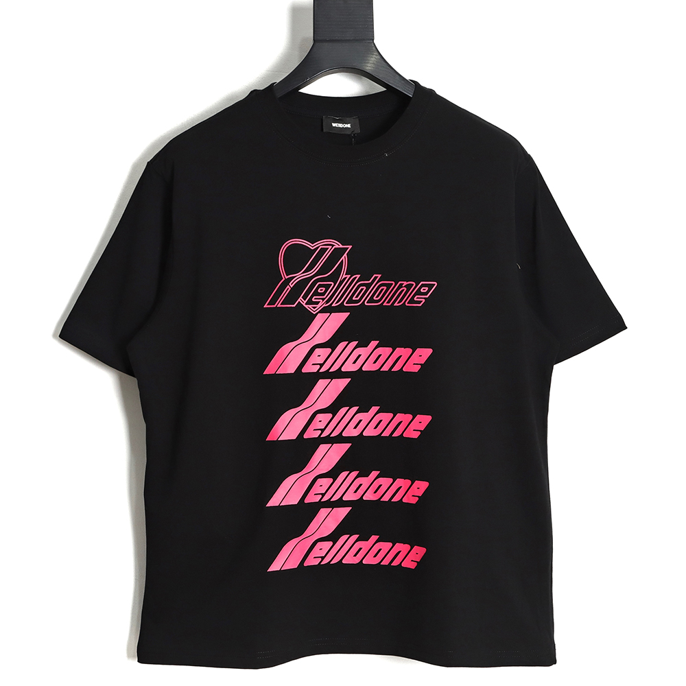 WE11 DONE Bullet screen letter printing short-sleeved T-shirt TSK2