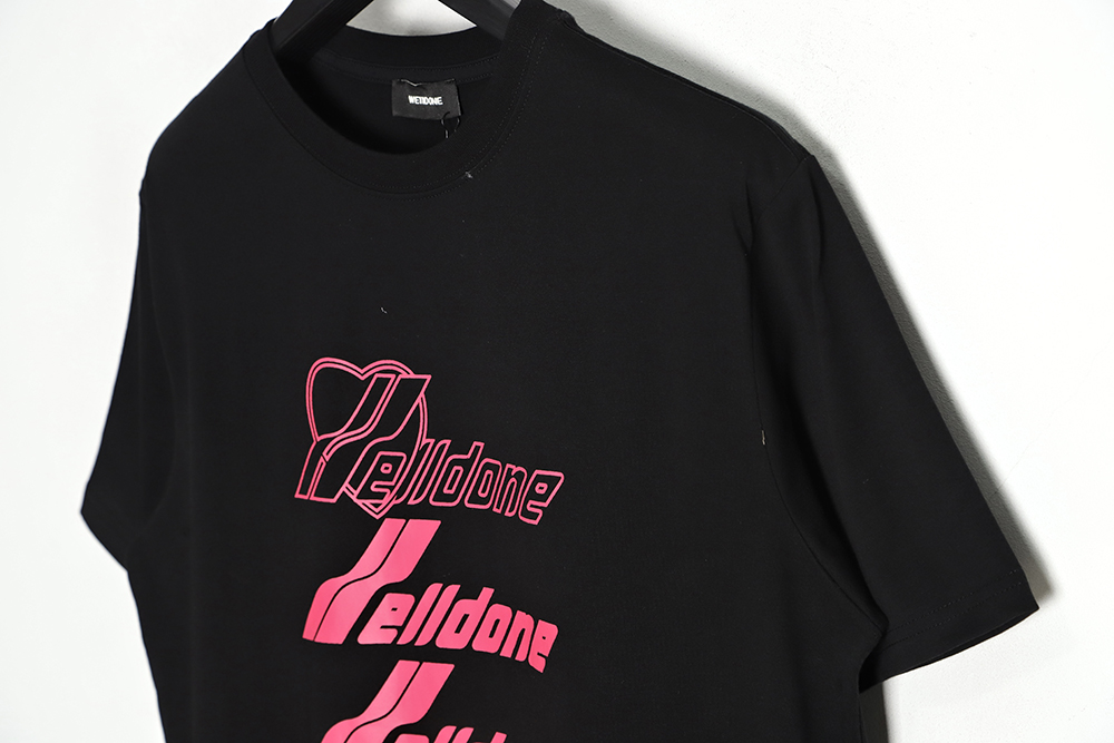 WE11 DONE Bullet screen letter printing short-sleeved T-shirt TSK2