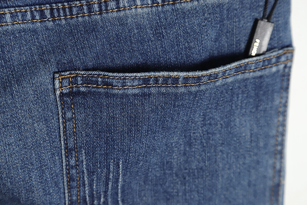 FENDI Monsters embroidered denim trousers