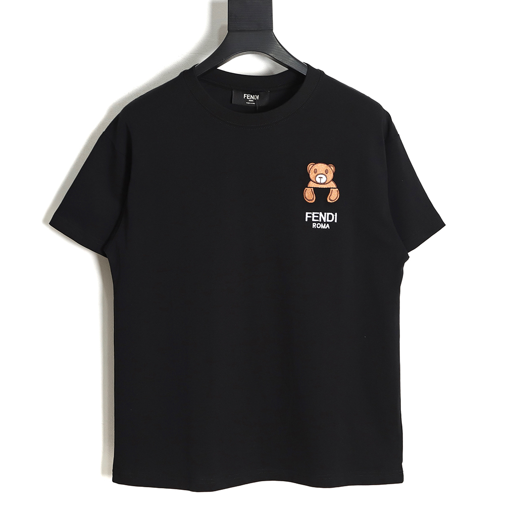 Fendi 23ss Chest Embroidered Bear Short Sleeve TSK1