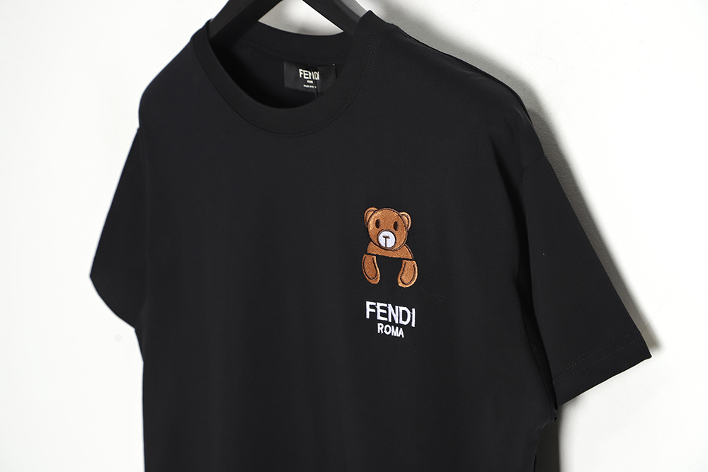 Fendi 23ss Chest Embroidered Bear Short Sleeve TSK1