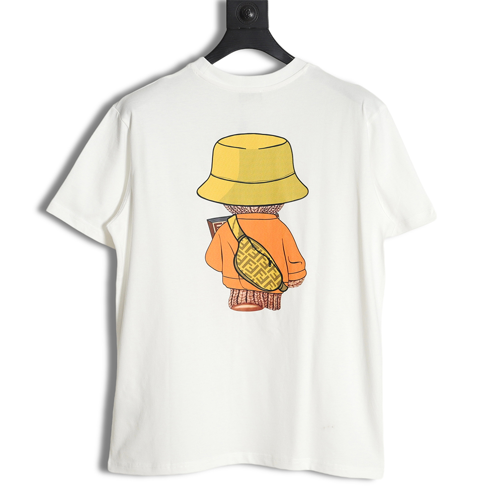 Fendi 23ss wool bear print short sleeves