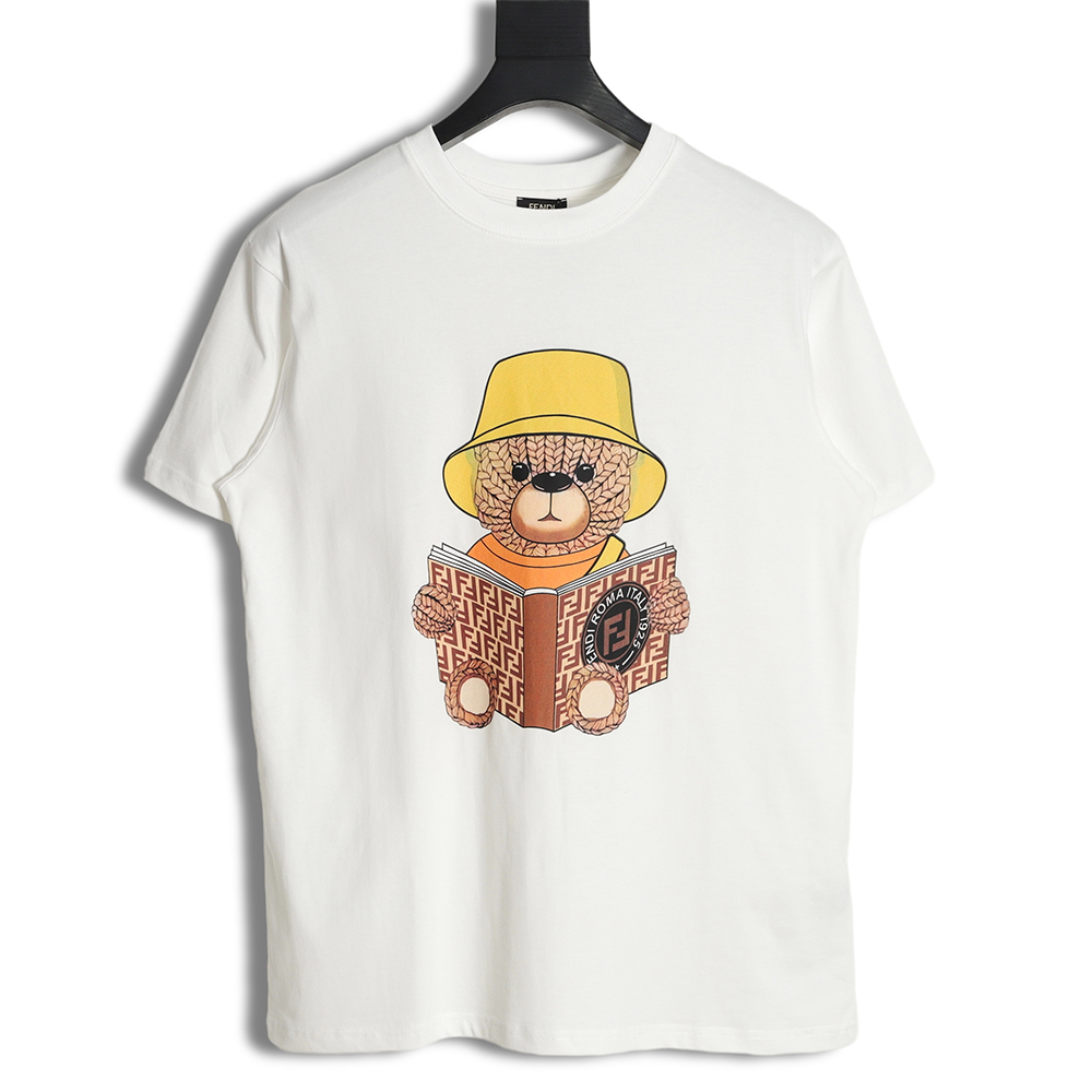 Fendi 23ss wool bear print short sleeves
