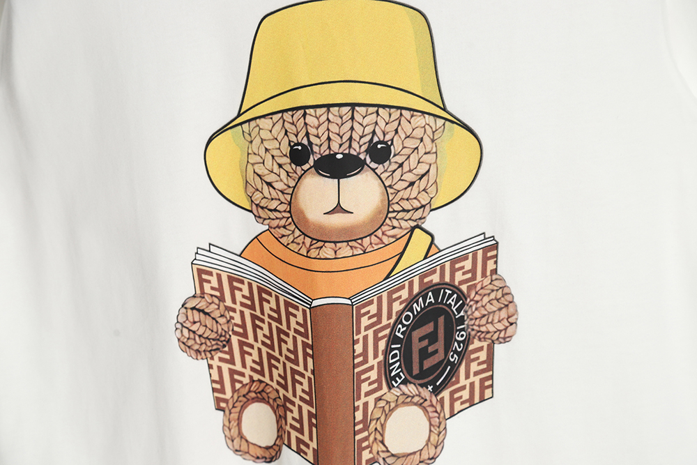Fendi 23ss wool bear print short sleeves