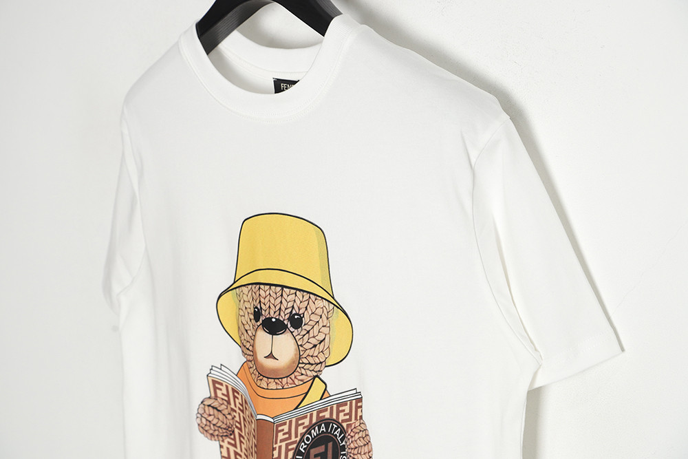 Fendi 23ss wool bear print short sleeves