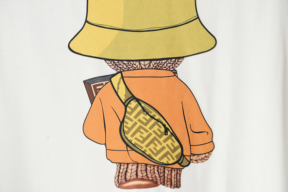Fendi 23ss wool bear print short sleeves
