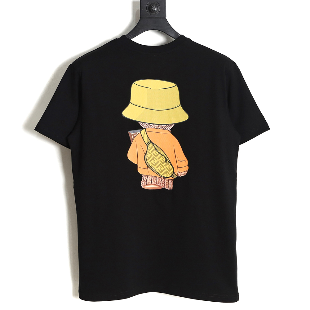 Fendi 23ss wool bear print short sleeve TSK1