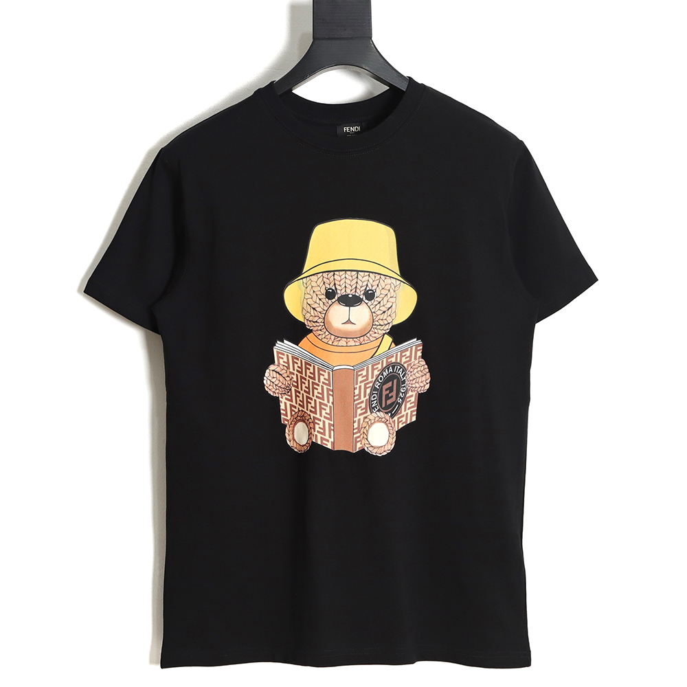 Fendi 23ss wool bear print short sleeve TSK1