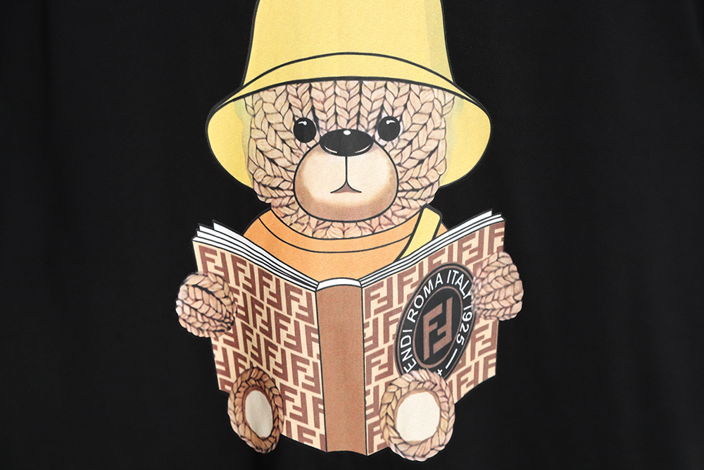 Fendi 23ss wool bear print short sleeve TSK1