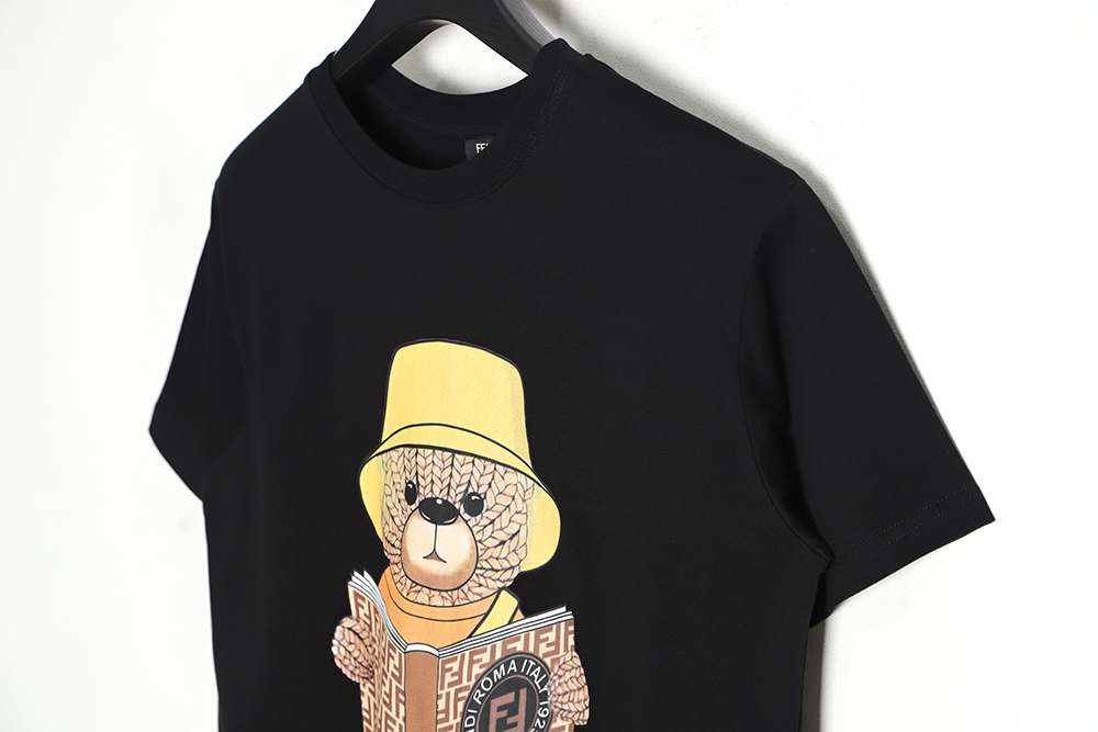 Fendi 23ss wool bear print short sleeve TSK1
