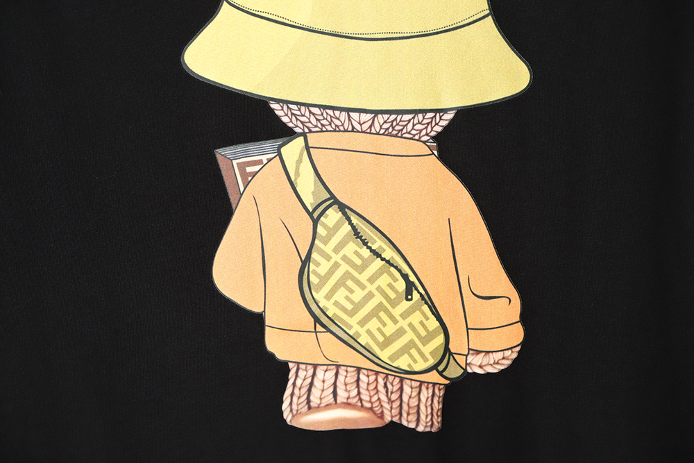 Fendi 23ss wool bear print short sleeve TSK1