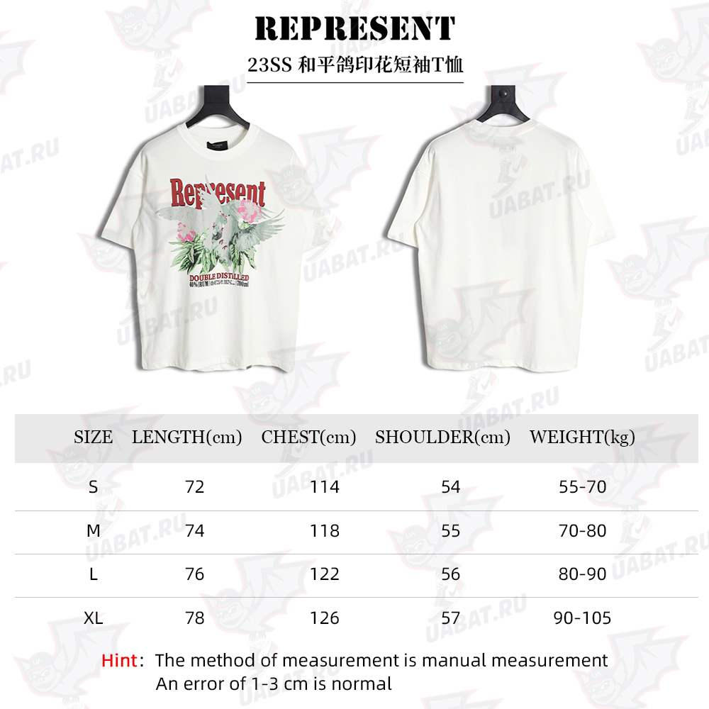 Represent 23SS Peace Dove Print Short Sleeve T-Shirt