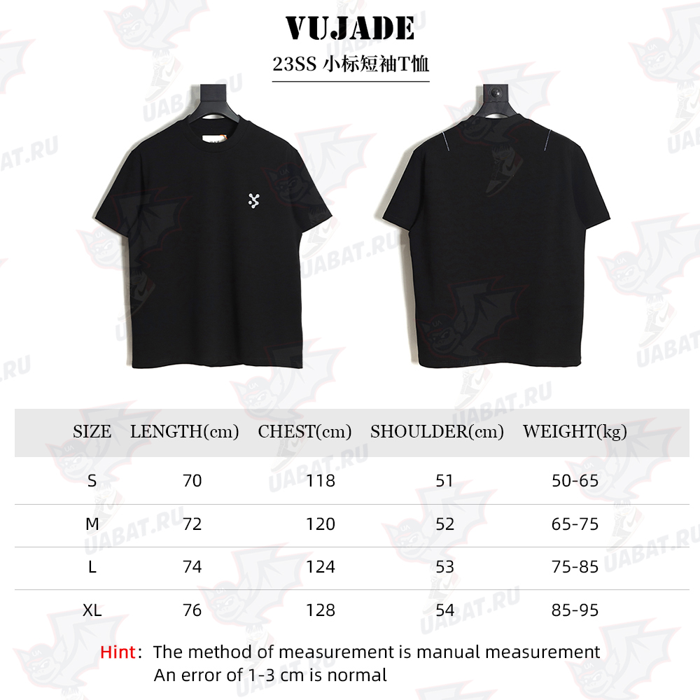 vujade 23SS small standard short-sleeved T-shirt TSK1