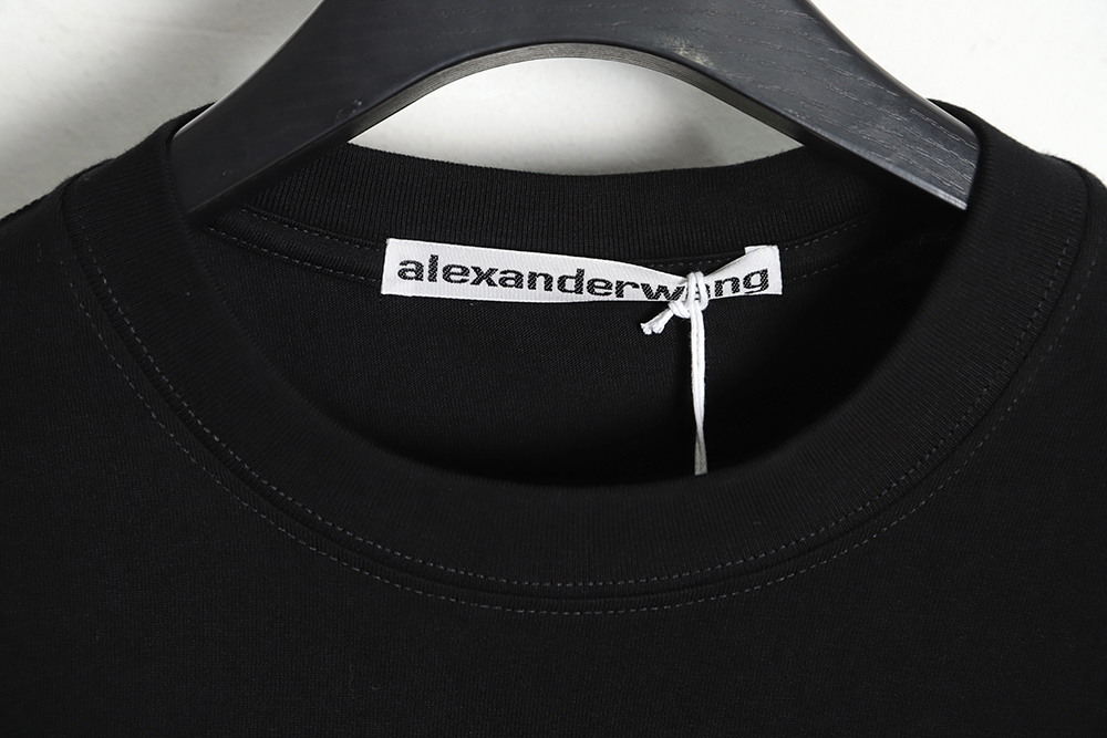 Alexander wang 23SS foam flag letter short-sleeved T-shirt TSK1