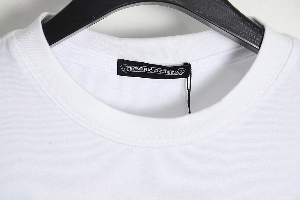 Chrome Hearts heavy industry suede foam hot diamond horseshoe color diamond short sleeve