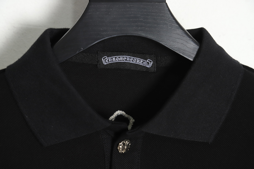 chrome hearts ch cross leather polo shirt