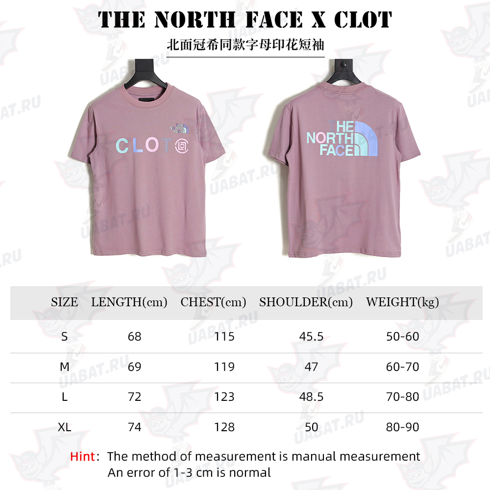THE NORTH FACE x CLOT Guanxi same letter print short sleeve TSK2