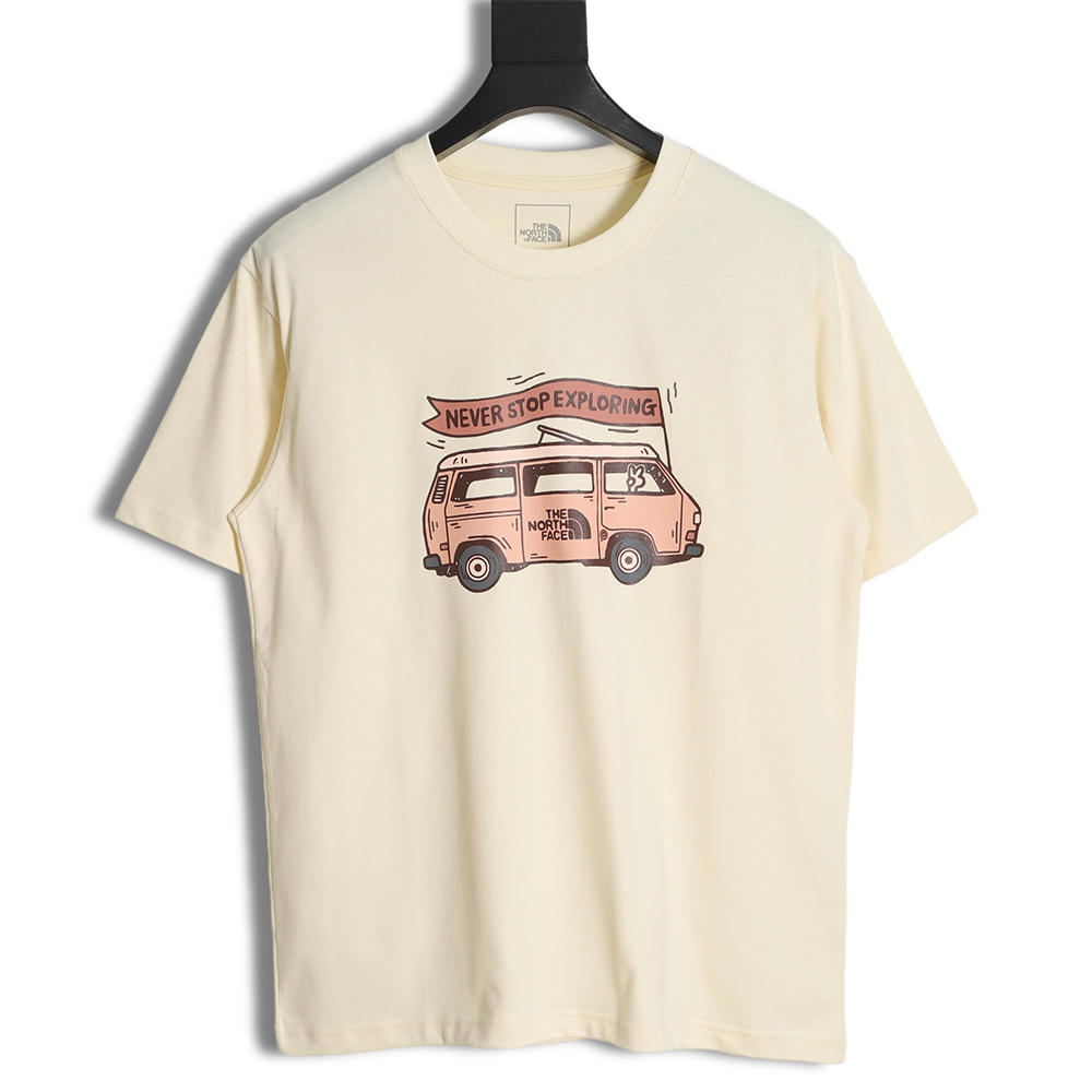 The North Face Urban Outdoor Series SS22 Cartoon Car Logo Print Short Sleeve T-Shirt