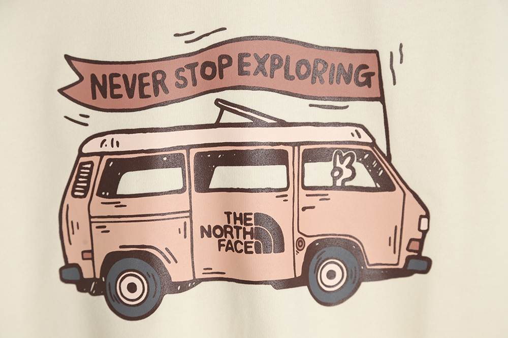 The North Face Urban Outdoor Series SS22 Cartoon Car Logo Print Short Sleeve T-Shirt