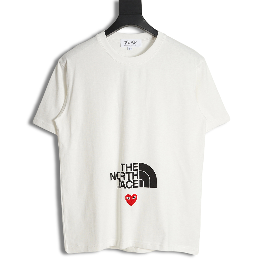 The North Face x CDG Play Rei Kawakubo Joint "olay together" Series Logo Short Sleeve