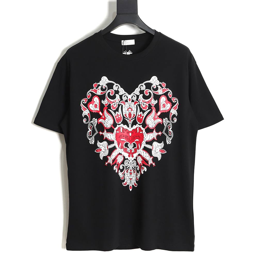 DIOR Valentine's Day limited love logo short sleeve TSK1