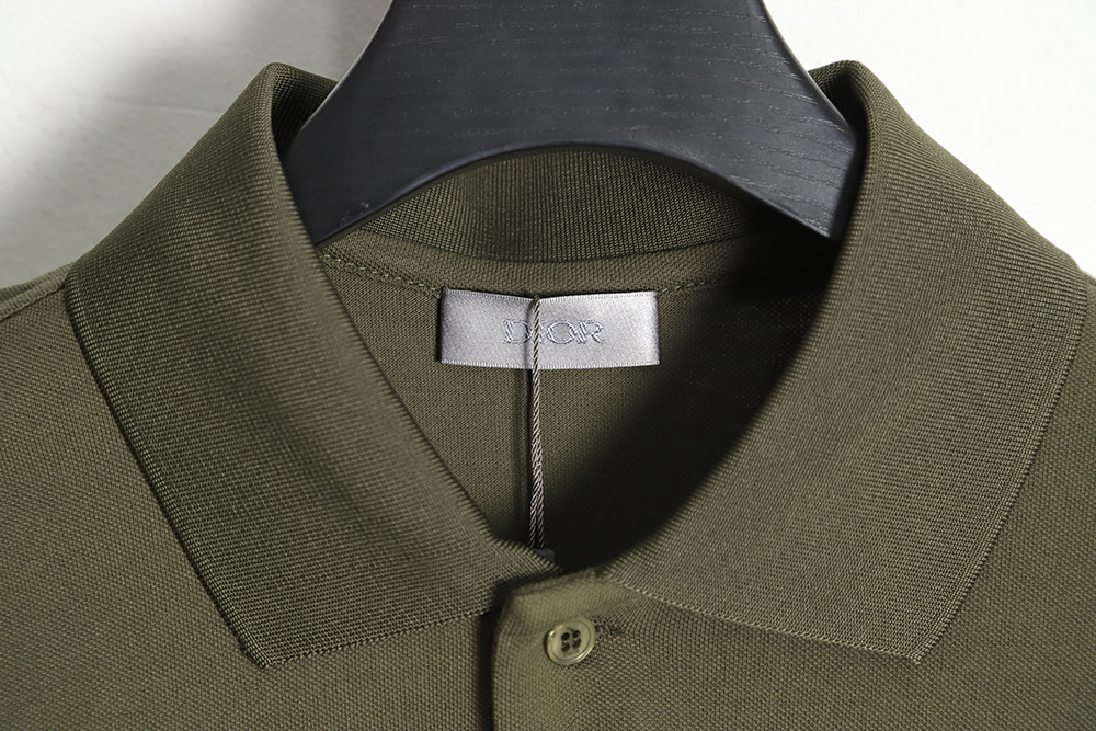 DIOR front and rear patch letter round neck POLO shirt