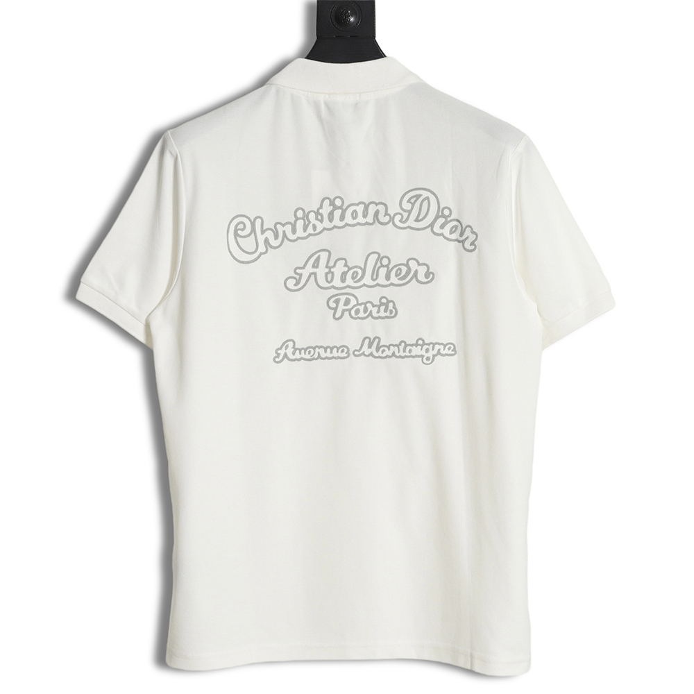 DIOR front and rear patch letter round neck POLO shirt TSK1