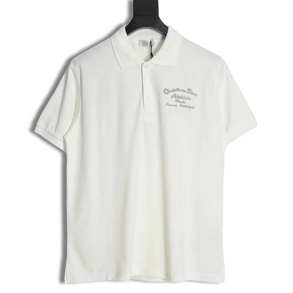 DIOR front and rear patch letter round neck POLO shirt TSK1