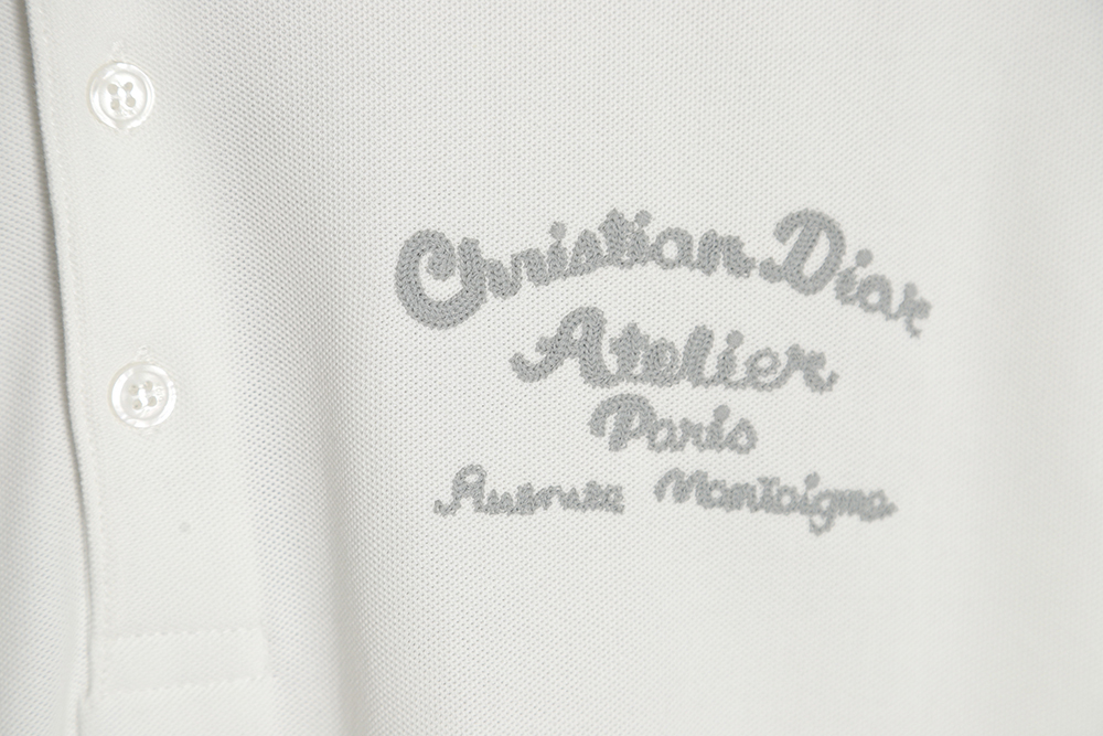 DIOR front and rear patch letter round neck POLO shirt TSK1