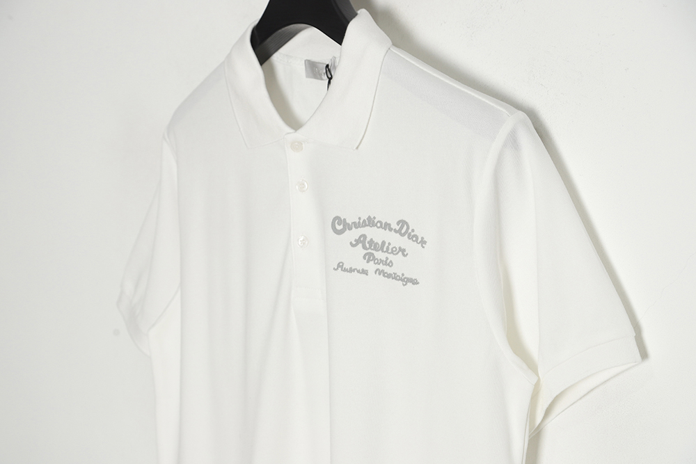 DIOR front and rear patch letter round neck POLO shirt TSK1