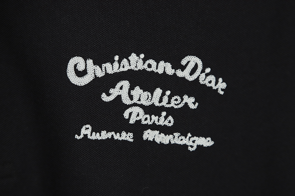 DIOR front and rear patch letter round neck POLO shirt TSK2