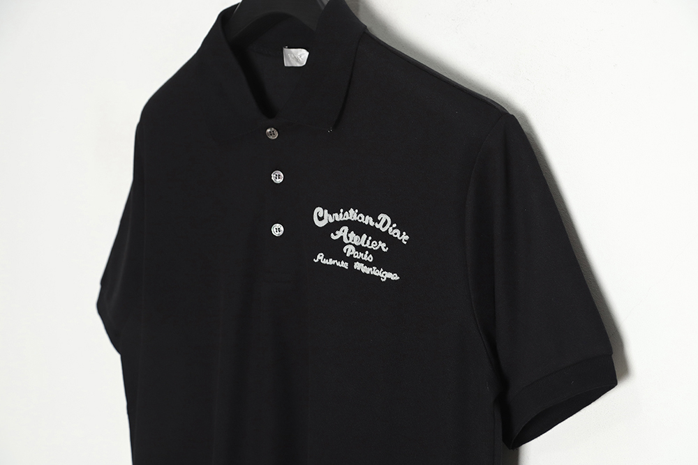 DIOR front and rear patch letter round neck POLO shirt TSK2