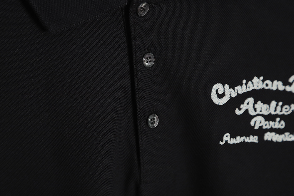 DIOR front and rear patch letter round neck POLO shirt TSK2