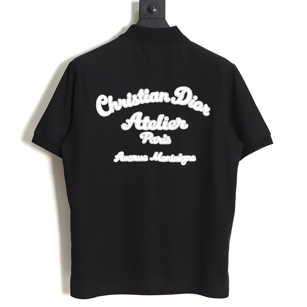 DIOR front and rear patch letter round neck POLO shirt TSK2