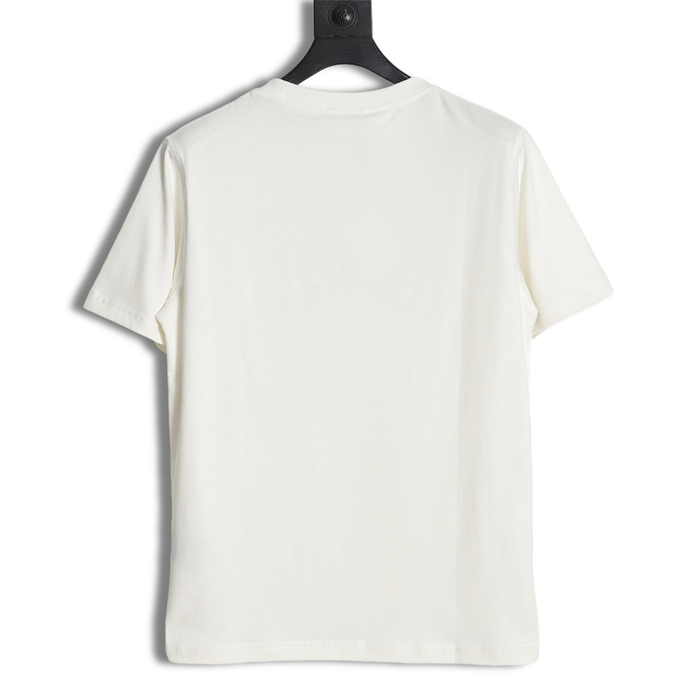 Dior 22ss embroidered floral lettering short sleeves