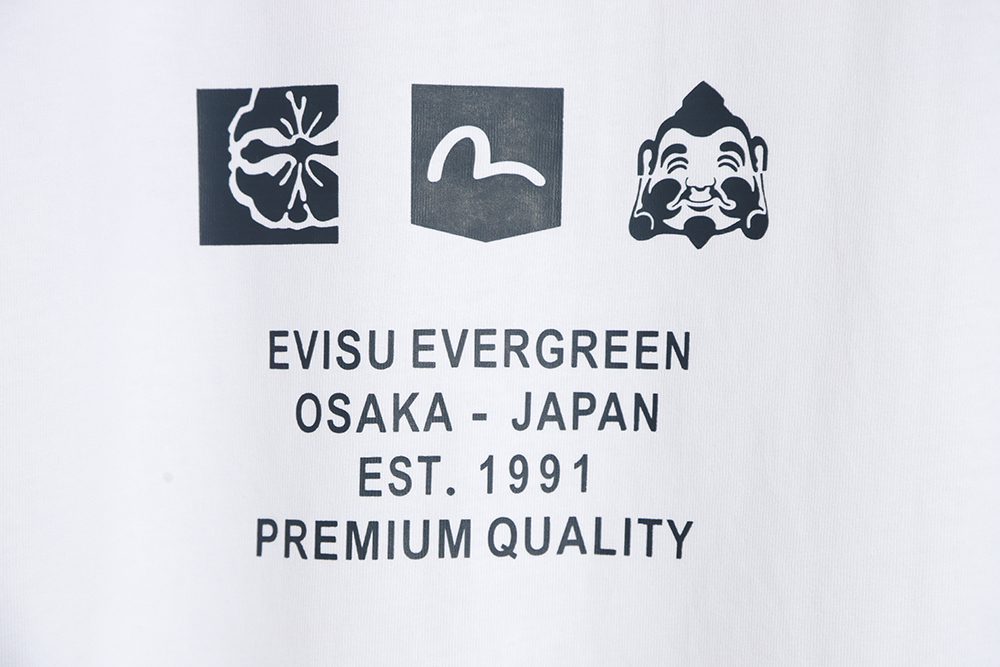 Evisu 23ss Japanese-style Baekkamon flower print T-shirt