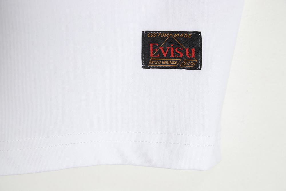 Evisu 23ss Japanese-style Baekkamon flower print T-shirt