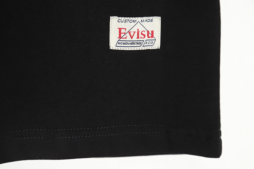 Evisu 23ss Lucky Cat Print Short Sleeve T-Shirt