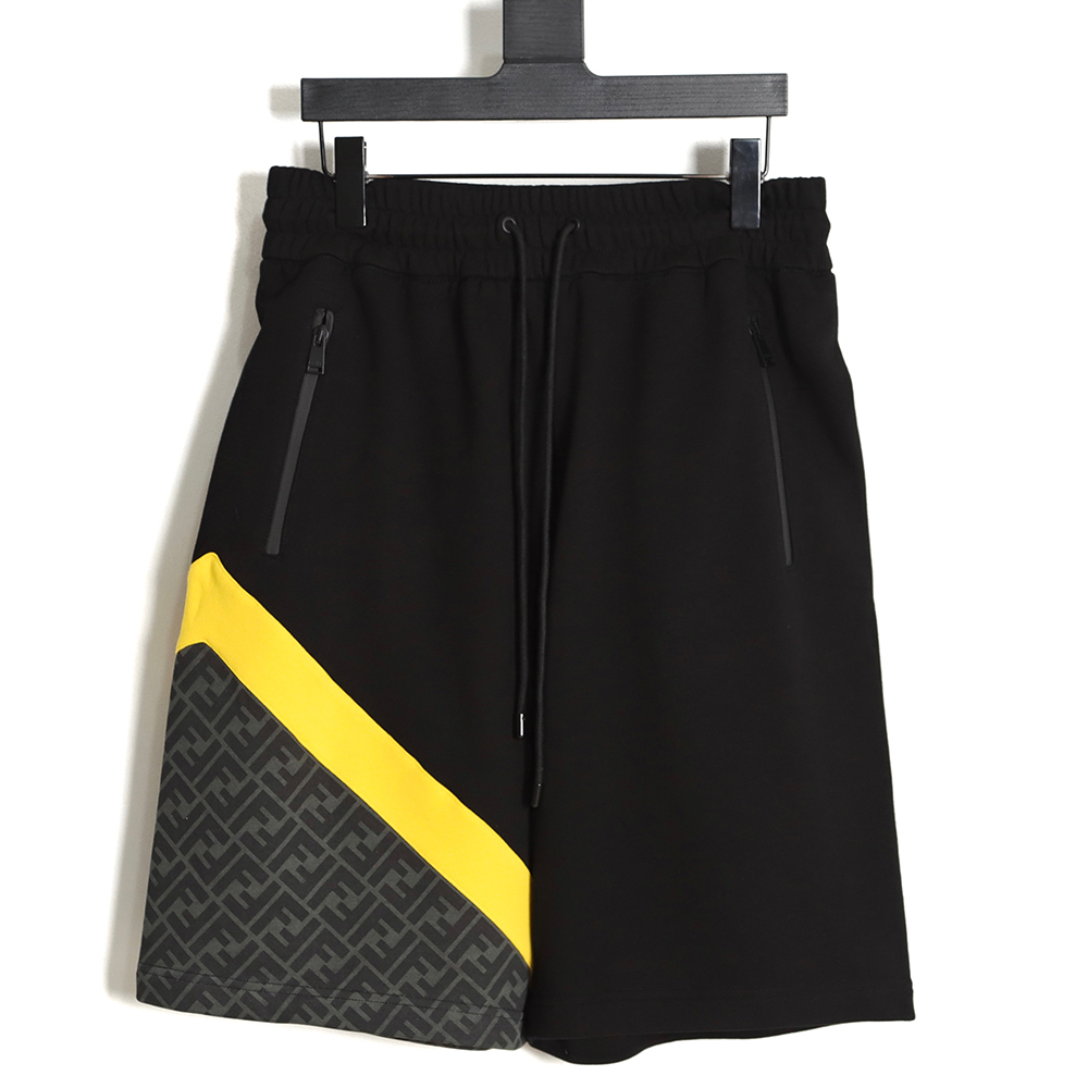 Fendi 23SS all over print paneling shorts