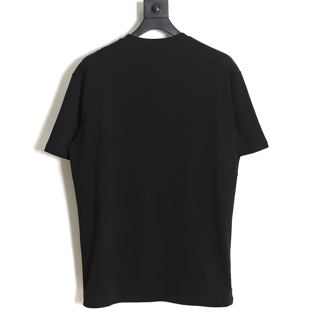 Fendi double F patch embroidery round neck short-sleeved T-shirt TSK1