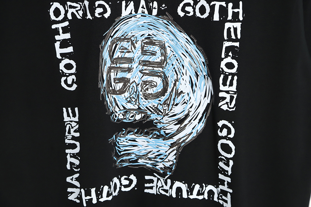 GIVENCHY 23ss catwalk oil painting brain print short sleeve TSK1