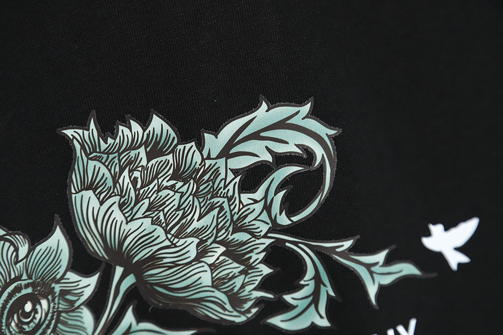 GIVENCHY 23ss floral slogan print short sleeve TSK1