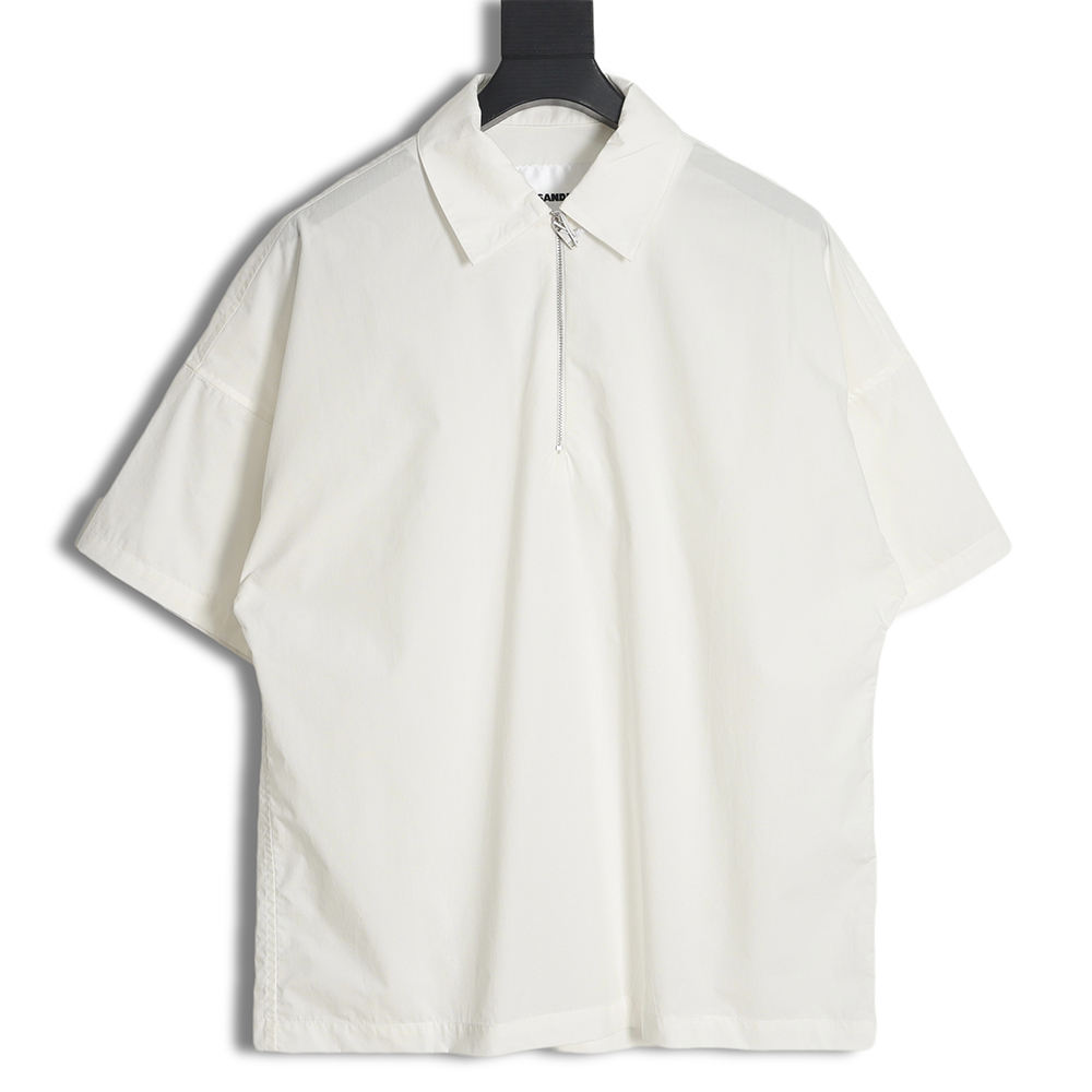 JIL SANDER 23SS half-zip lapel short-sleeved shirt