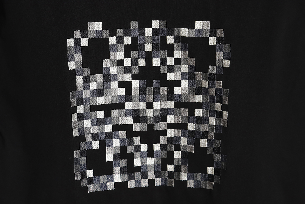 LOEWE mosaic four-leaf clover embroidery short sleeve TSK1