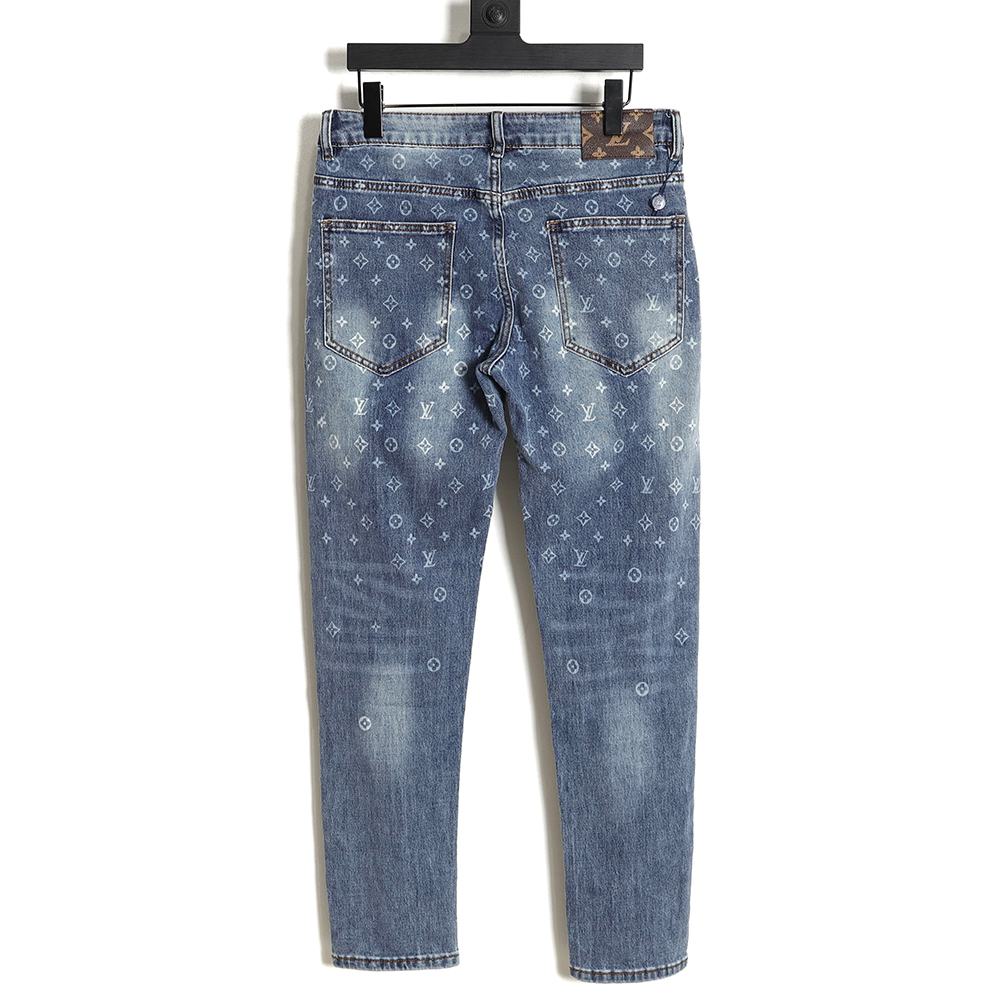 LouisVuitton full printed LOGO jeans on the back