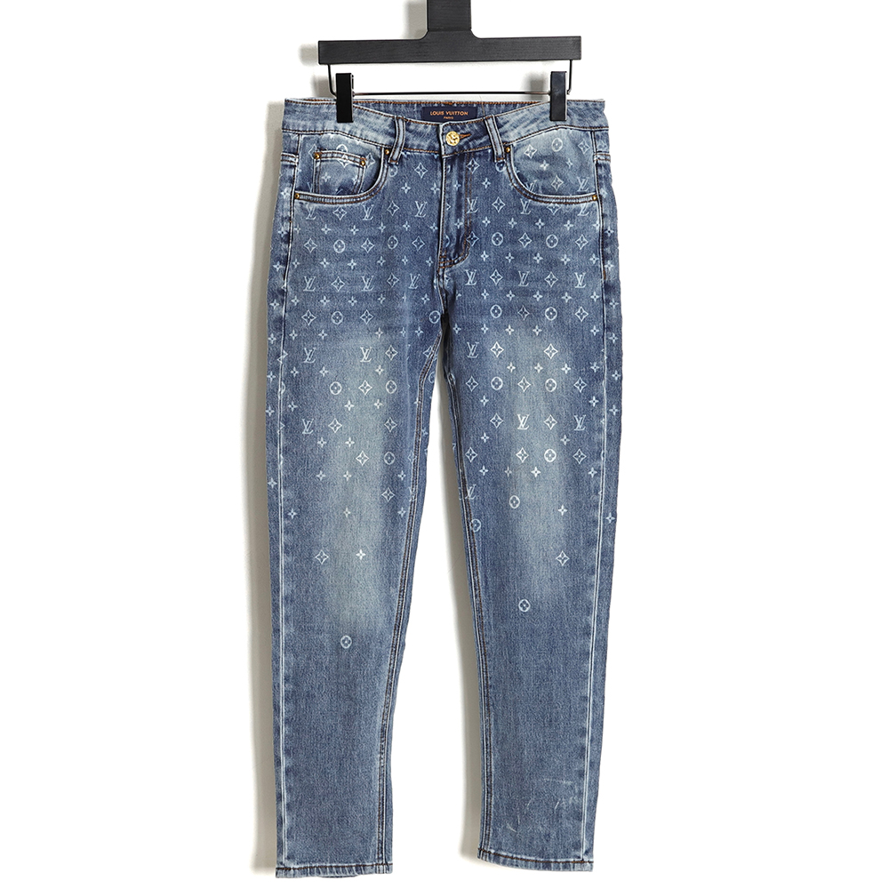 LouisVuitton full printed LOGO jeans on the back