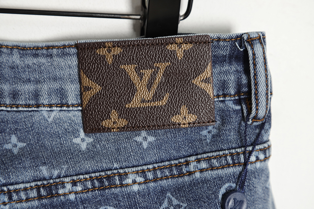 LouisVuitton full printed LOGO jeans on the back