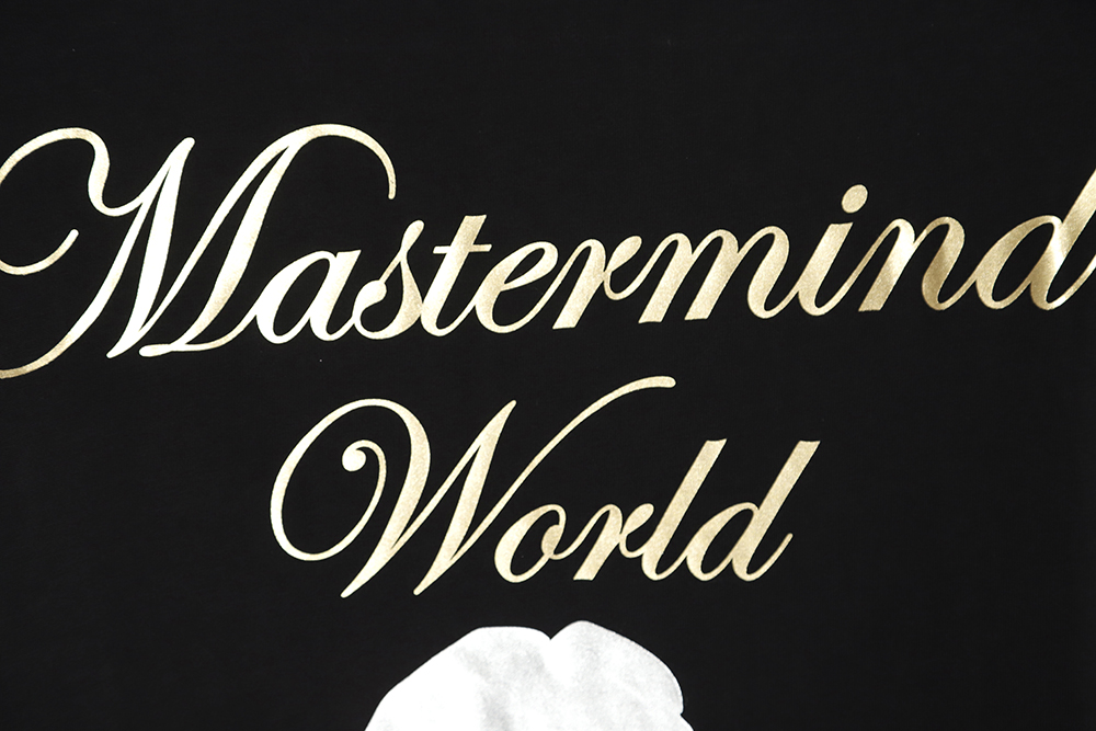 Mastermind Japan MMJ 23SS Gold and Silver Skull Print Short Sleeve T-Shirt