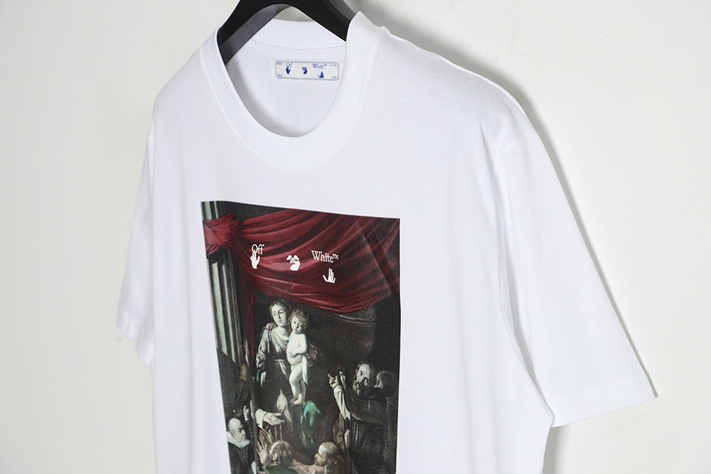 OFF-WHITE OW colorful religious print short sleeves